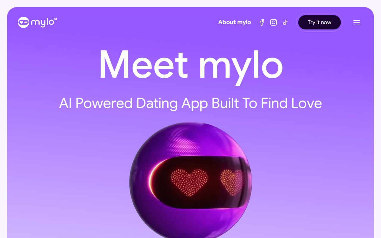 mylo dating site showing its personality-first, blurred-photo approach