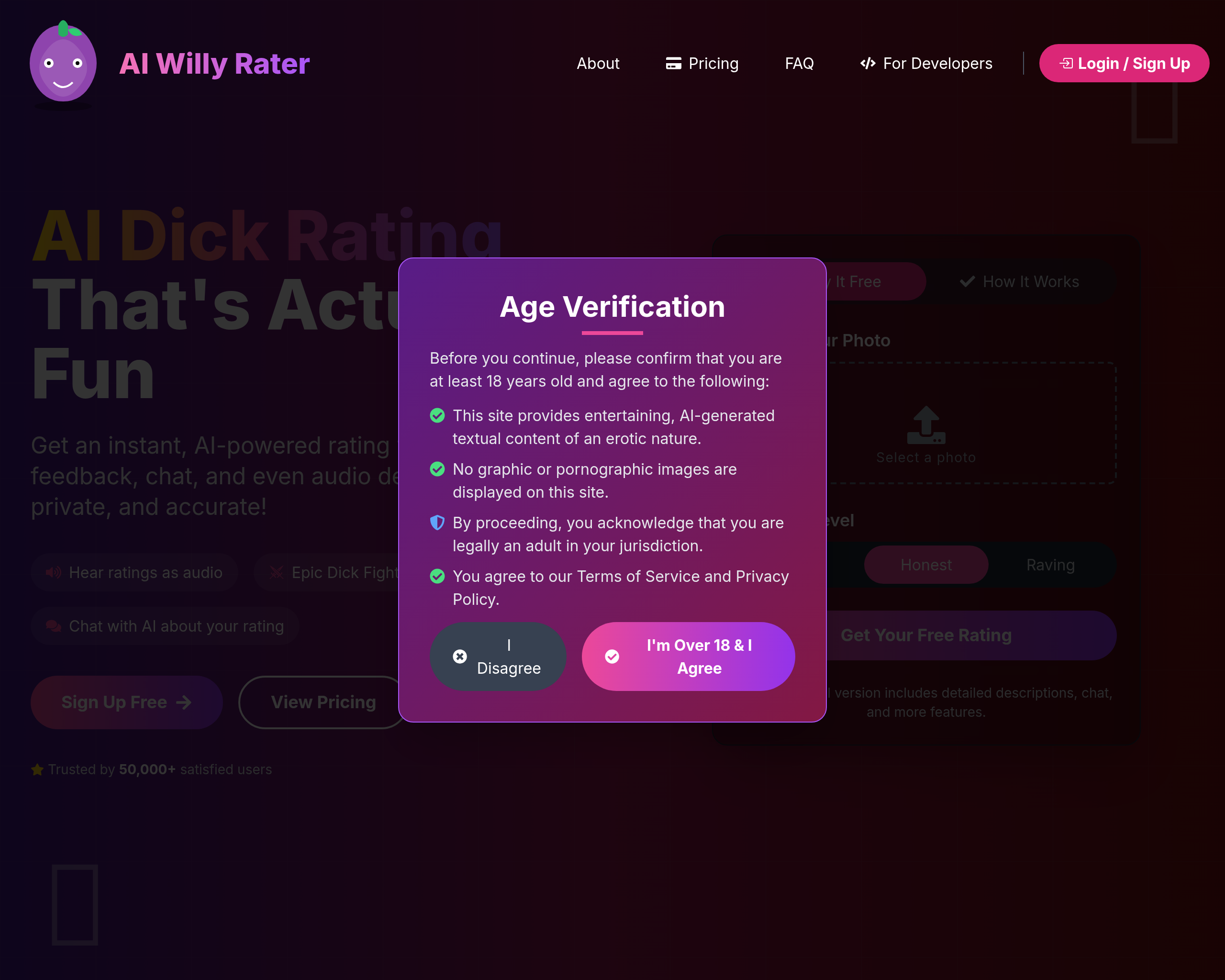 AI Penis Ratings Screenshot