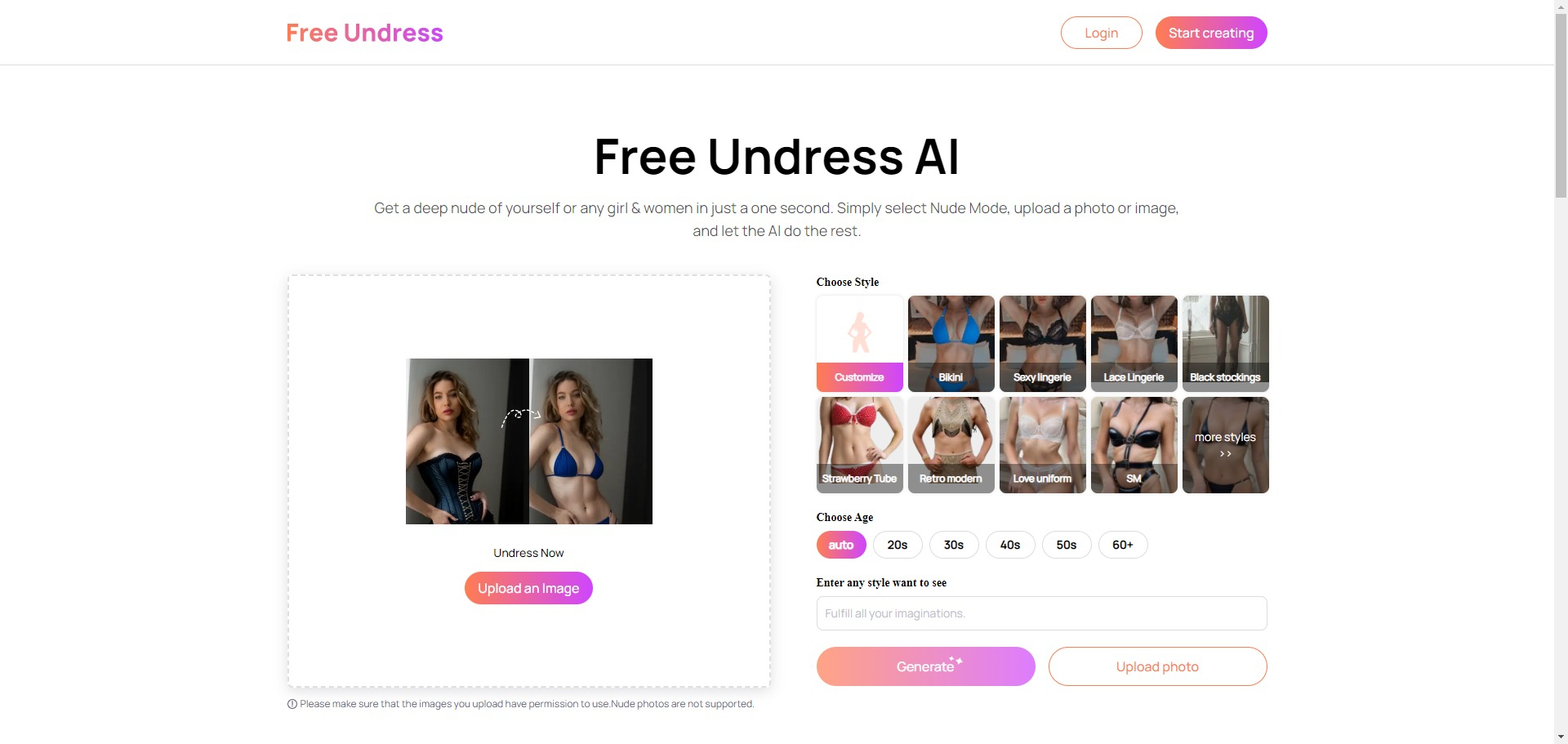 Free Undress AI Screenshot