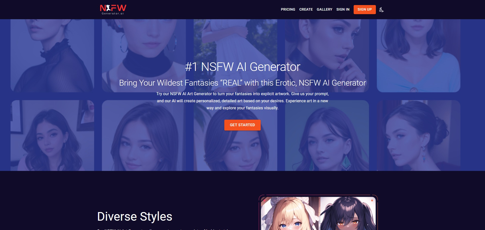 NSFW AI Art Generator Screenshot